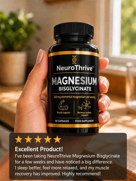 NeuroThrive™ Magnesium Bisglycinate — highly absorbable magnesium for sleep, stress and relaxation