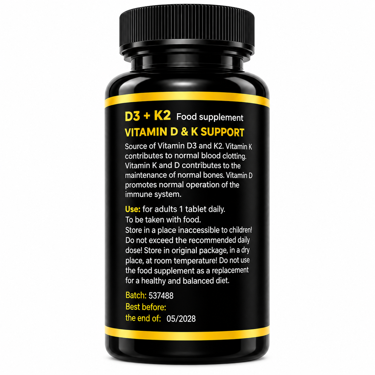NeuroThrive™ D3 + K2 how to use — one tablet daily with food, vitamin D3 supplement guidance
