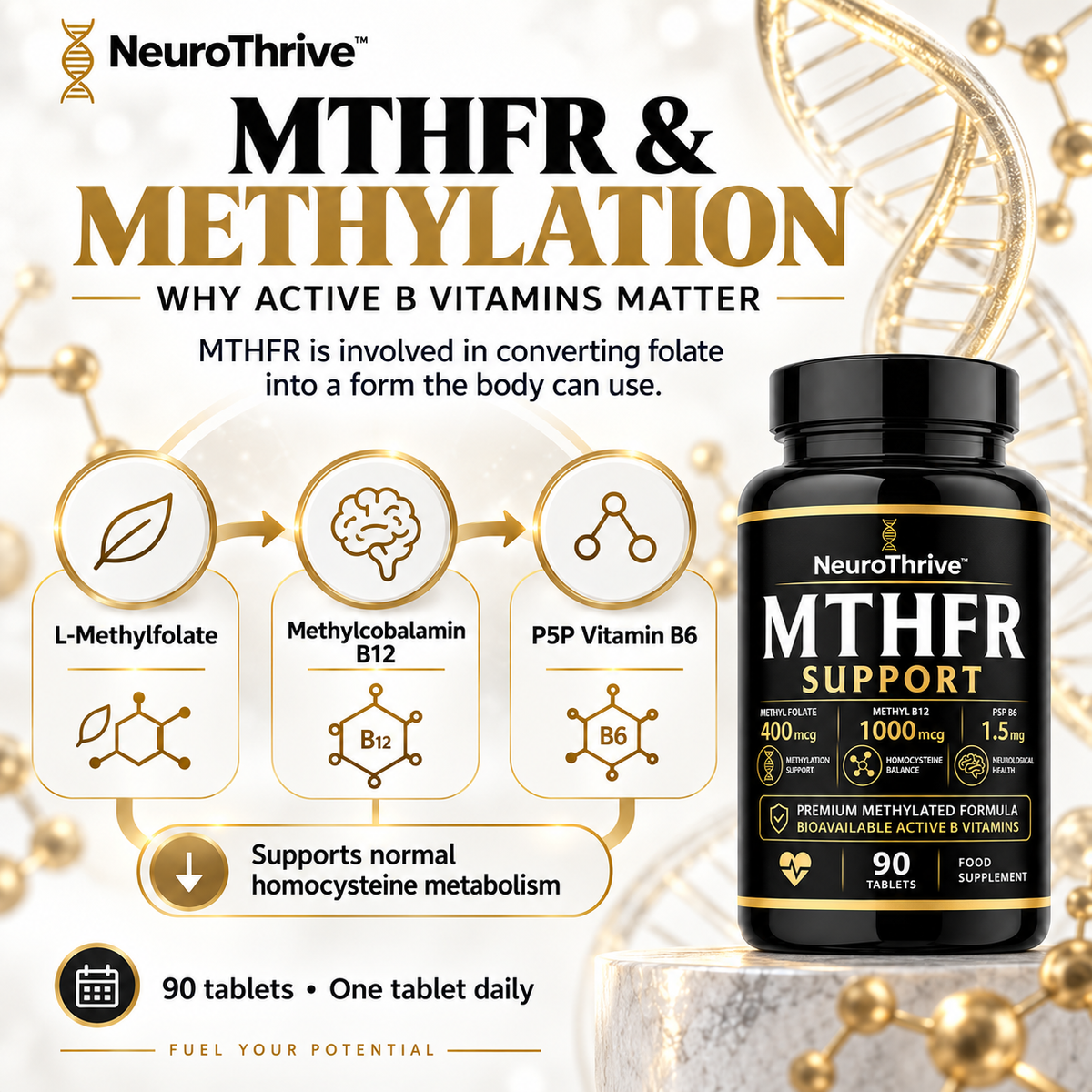 NeuroThrive™ MTHFR Support (90 Tablets)